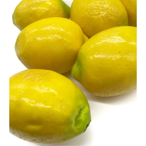 8 Lifelike Faux Lemons Bowl Filler Deco Fruit Realistic Styropor / Glaze - Picture 3 of 4